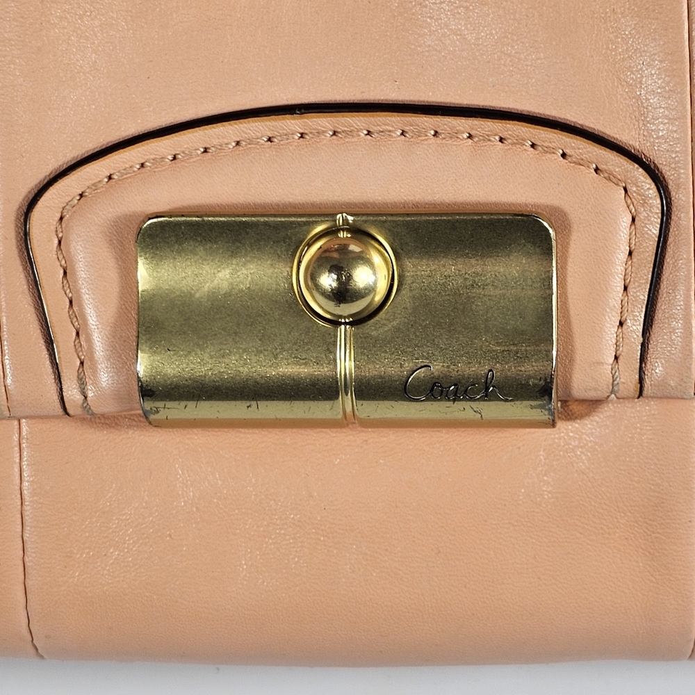 Vtg COACH Peach Leather Shoulder Bag (14755) RARE - Picture 3 of 14